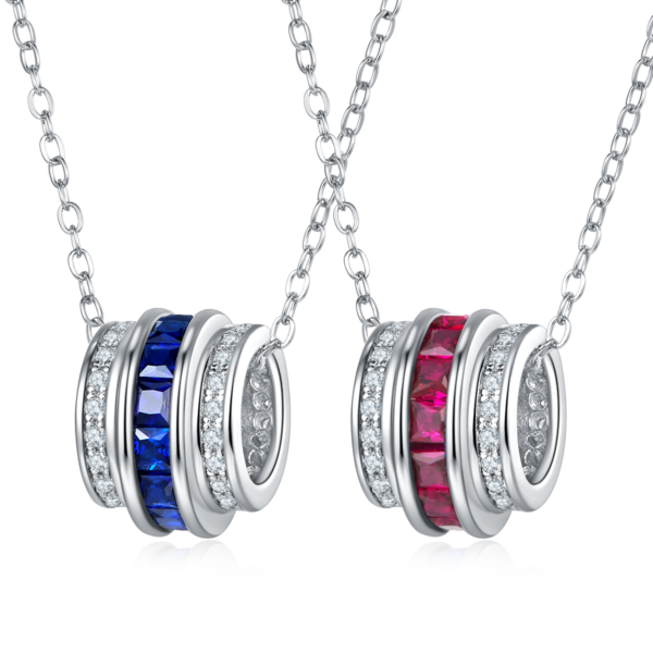 Lulutong cultivated colored gemstone S925 silver-plated platinum necklace (BZH54O) - Image 2