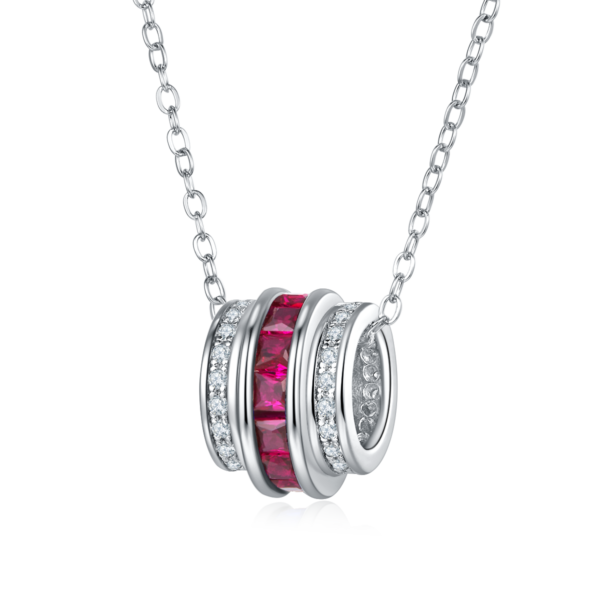 Lulutong cultivated colored gemstone S925 silver-plated platinum necklace (BZH54O) - Image 3